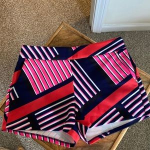 Express Shorts Pink, Red, Navy, white,  side zipper. Size 0 fit more like a 2/4